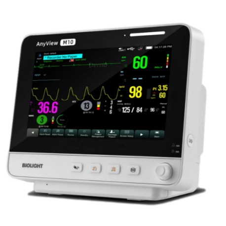 Monitor Multiparamétrico BIOLIGHT Q5 MODULAR ( SPO2-ECG-PNI-TEMP-RESP) Tela 12 ''