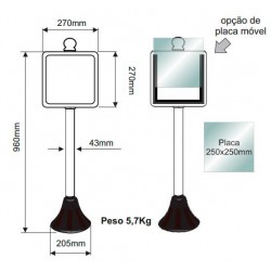 Pedestal para Sinalização Max Personalizado