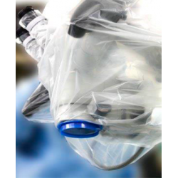 CAPA DESCARTÁVEL PARA MICROSCÓPIO CIRÚGICO COM VISOR
